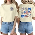 thumbnail image 3 of Basic Tees for Women Short Sleeve Crew Neck Graphic Printed T Shirts 2026 Spring Fashion Casual Tops, 3 of 5