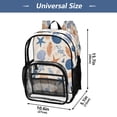 thumbnail image 4 of PVC Transparent Backpacks Clear Backpack for Travel and Outings Hand-drawn Shell Pattern, 4 of 7
