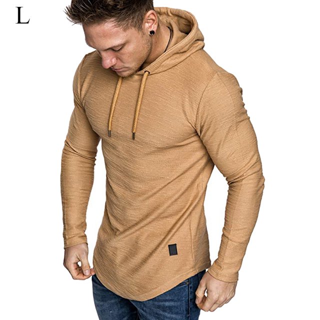 Sonducket Sudadera con capucha de algodón para hombre Sudadera con capucha absorbente de sudor Sudadera con capucha de algodón Sudadera con capucha de Sudaderas y sudaderas con capucha L, caqui Sonducket AP000756-07