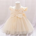 thumbnail image 6 of Hiijoy Infant Girl Bow Birthday Wedding Party Dress Solid Color Pageant Gown, Sizes 6M-3T, 6 of 6