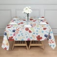 thumbnail image 3 of Pioneer Flower Floral Print Pattern Square Tablecloth,Waterproof Square Table Cover,Wipeable Spillproof Washable Table Cover for Home Kitchen Party Decor 42"X42"(107x107cm), 3 of 6