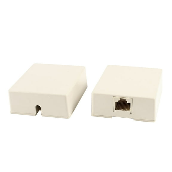 2 Pcs RJ45 8P8C Female Cat5 Ethernet Network Cable Wire Connector Adapter