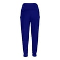 thumbnail image 5 of Tuphregyow Women's Slim Skinny Pants Pleated Comfy Elastic Trousers New Style Solid Breathable Classic Trendy High Waist with Pockets Pants Stretch Fashion Blue S, 5 of 6