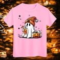 thumbnail image 6 of Toddler Baby Girl Halloween Shirt Kid Cute Bow Ghost T-Shirt Kids Short Sleeve Spooky Season Gift Tee Tops 9-10 Years Pink, 6 of 7