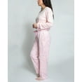 thumbnail image 4 of Muk Luks Women's Silky Velour Pajama Set, Blush/Sprinkles, T/S, 4 of 4