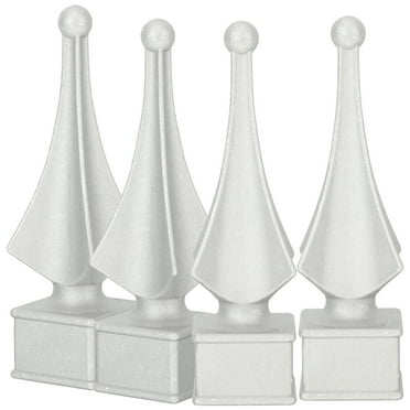 4 Pcs Garden Fence Decoration Practical Finial Topper Galvanized Metal Finials Post Cap