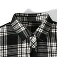 thumbnail image 6 of APEXFWDT Mens Big and Tall Long Sleeve Plaid Shirts Casual Button Down Lightweight Shirts Jackets Loose Fit Flannel Plaid Shirt with Pockets, 6 of 9