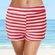 thumbnail image 3 of Gibobby Pantalones cortos de natación Pantalones cortos de Bikini de cintura alta para correr con botones para mujer(Rojo,M), 3 of 5