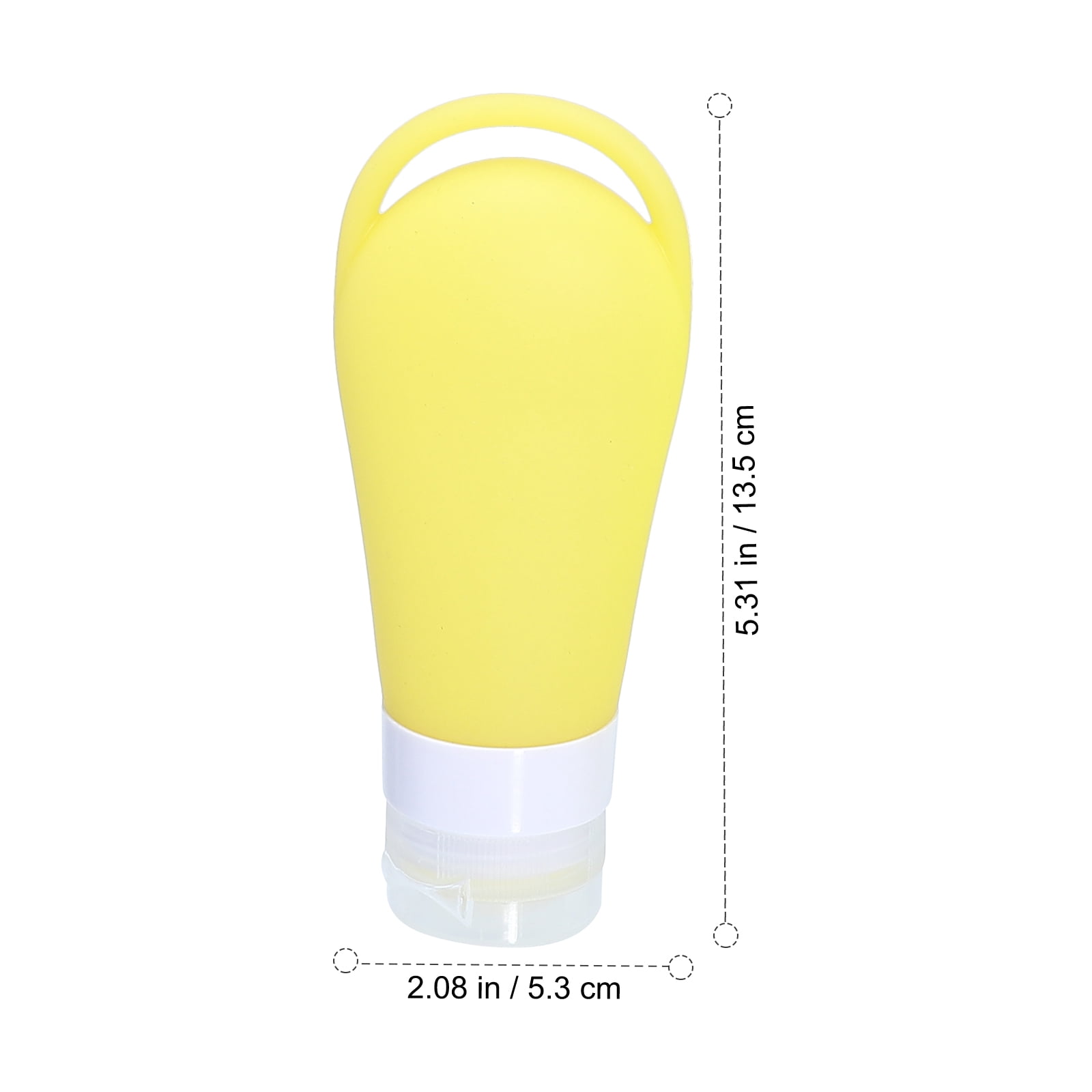 HOOWIFFY 4-Pack Reusable Silicone Travel Bottles for Toiletries, Leak-Proof Sub-Packing Bottles 13.5x5.3cm, Ideal for Vacation