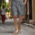 thumbnail image 2 of Men’s Cotton Casual Shorts Straight Leg Breathable Comfortable Summer Home Bottoms, 2 of 6