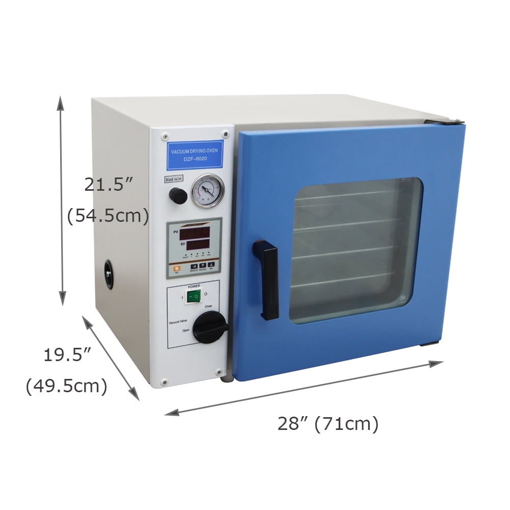 0.9Cu Ft Vacuum Drying Oven with 4 Shelves 110V  Temperature Adjustable