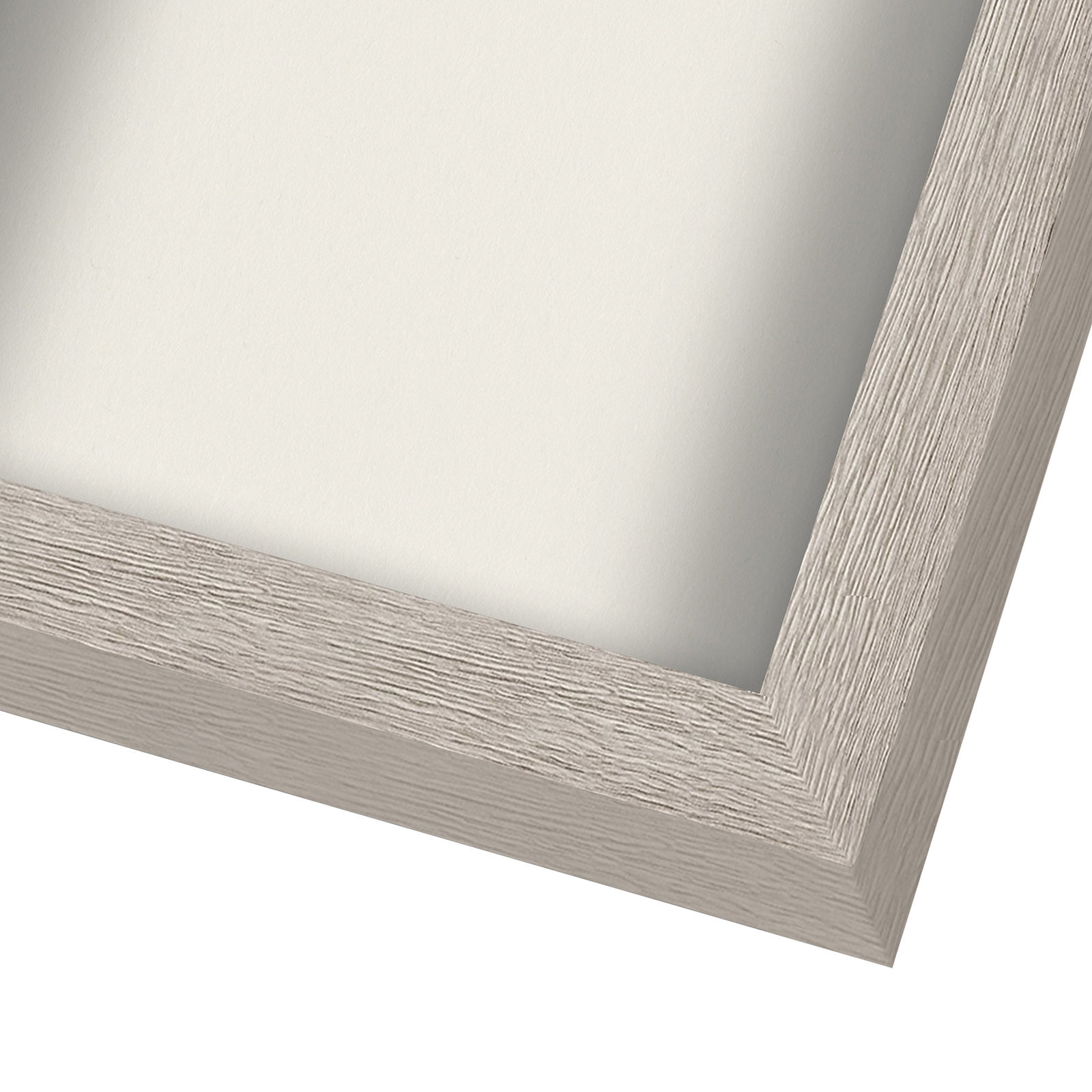 Americanflat 11x11 Shadow Box Frame in Drift wood with Soft Linen Back - Composite Wood with Polished Glass for Wall and Tabletop