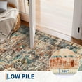 thumbnail image 2 of Garvee 9'x12' Vintage Area Rug Retro Oriental Indoor Carpet with Non Slip Backing, Washable Rug Distressed Foldable Floor Mats for Living Room Bedroom Dining Room, Green Brown, 2 of 8