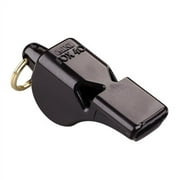 Fox40 Three-Chamber Pealess Plastic Mini Whistle with Key Ring - Black