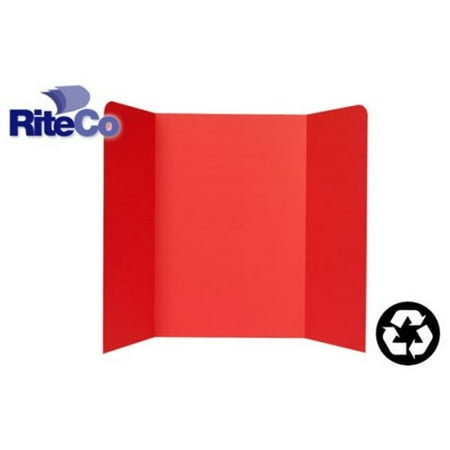 RiteCo Raydiant 22105 Riteco Tri-Fold Presentation Boards 48 In. X 36 In. Red, 24 Pack