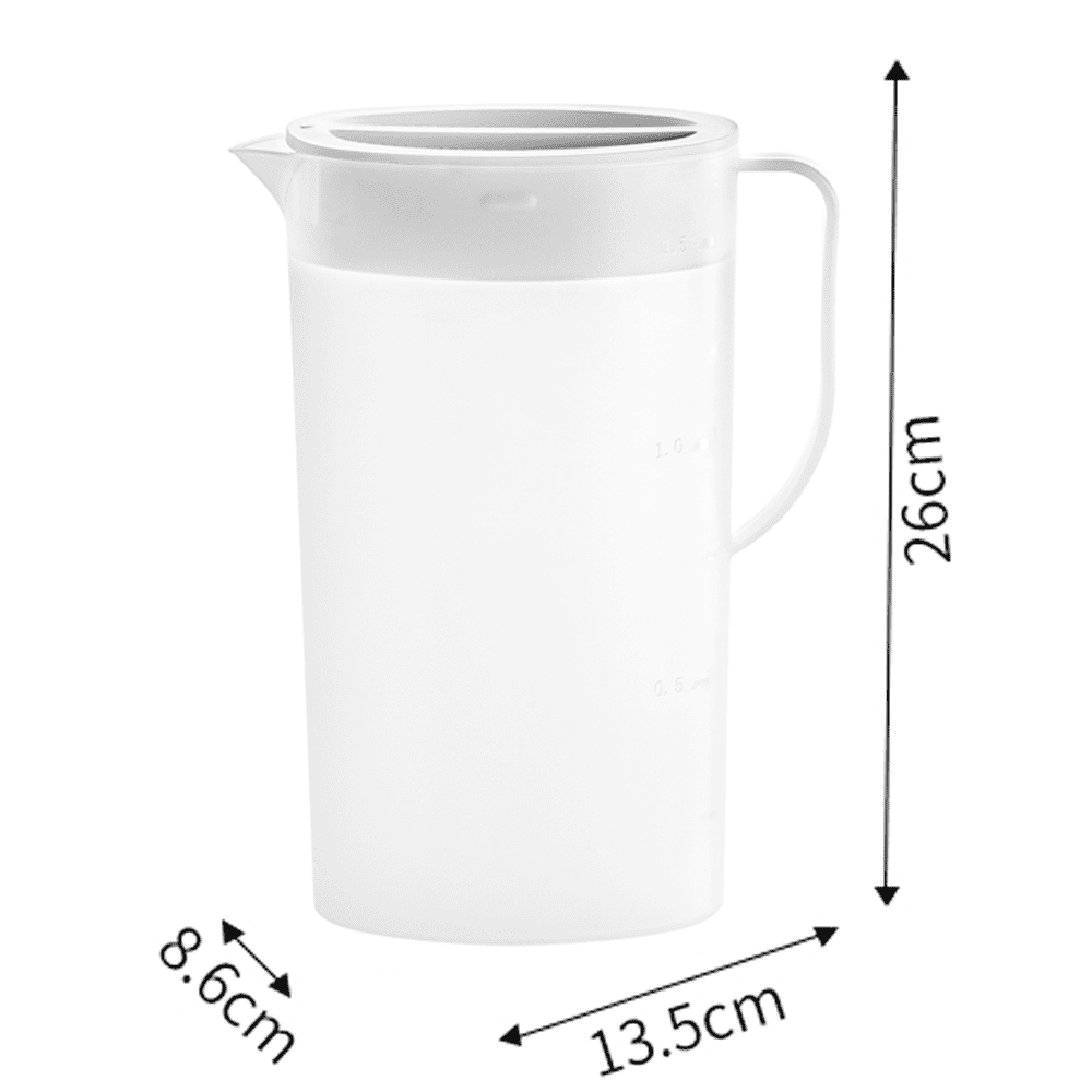 Plastic Water Pitcher With Lid With Pour Spout Clear 2500ml Leak With  Handle Jug For Milk Cold Hot Beverages Juice Picnic - Pitchers - AliExpress