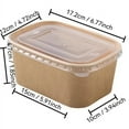 thumbnail image 3 of 50pcs Kraft Paper Disposable Lunch Boxes with Lid, Take-out Fast Food Packaging for Home and Catering, 3 of 6