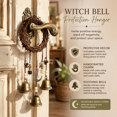thumbnail image 4 of Blessing Bells Witch Door Charm - Evil Eye Wind Chimes, Witchcraft Decor, Hanging Door Charm, Perfect for Protecting Home & Adding Witchy Boho Decor, 11.8*4.1in, Multicolor, 4 of 6