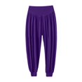 thumbnail image 5 of Capri Pants for Women Solid Plus Size Harem Joggers High Waist Yoga 7/8 Casual Womens Pants Purple XXL, 5 of 5