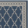 thumbnail image 2 of SAFAVIEH Courtyard Jasper Geometric Bordered Indoor/Outdoor Area Rug, 4' x 5'7", Navy/Beige, 2 of 4