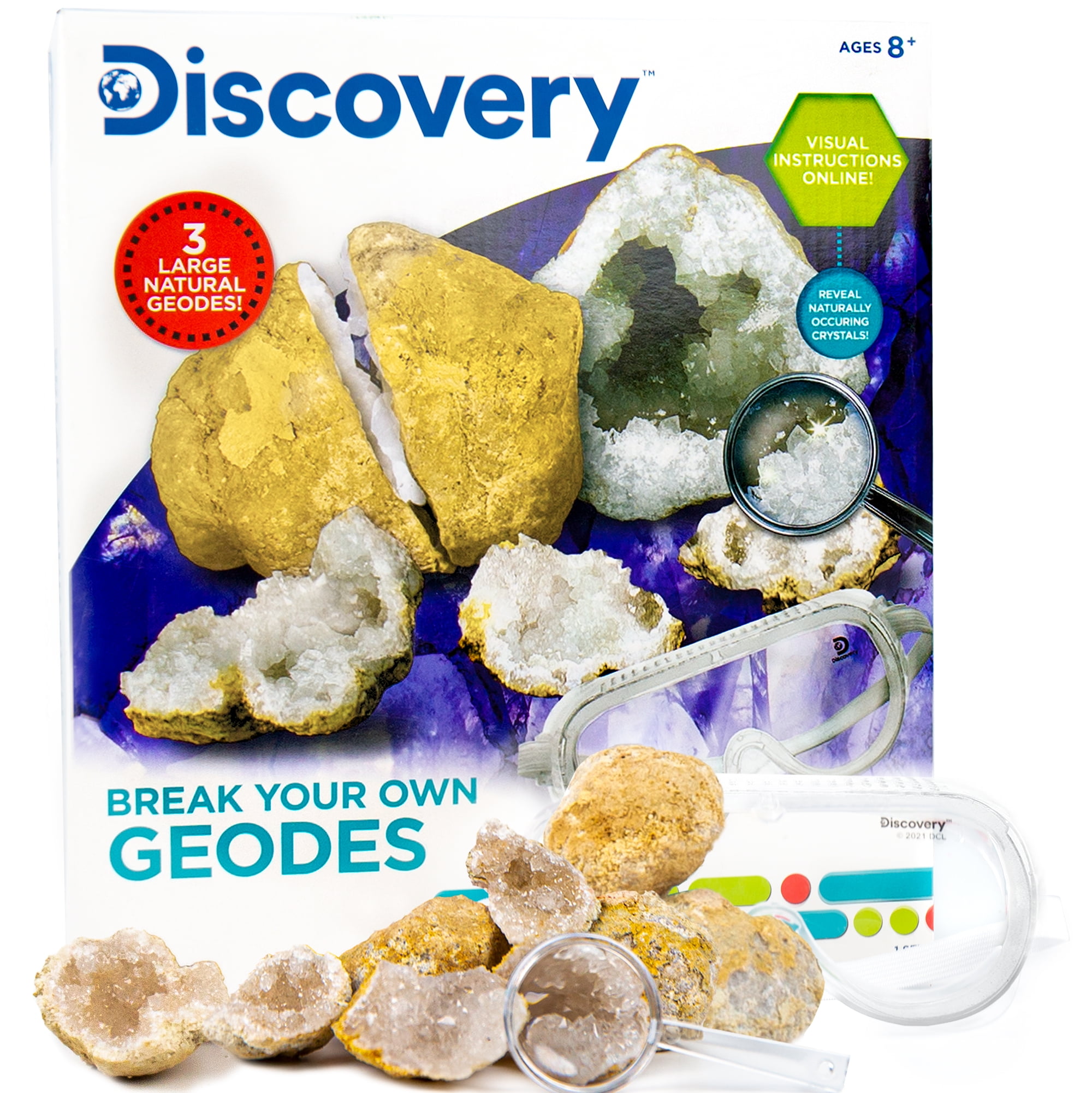 Crack Open 7 Amazing Rocks and Find Crystals! Geode Explorer Science Kit 
