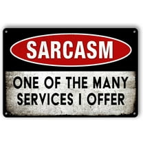 Funny Sarcastic Metal Tin Sign Man Cave Decor For Men Vintage Garage Sign Wall Decor Bar Signs For Home Bar Sarcasm Sign Dad's Garage Rules Metal Sign Sarcasm One Of The Many Services I Offer Sig