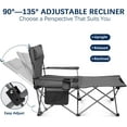 thumbnail image 5 of Reclining Beach Chair for Adults, 6-Legged Camping Chair with Foot Rest, Grey, 5 of 8