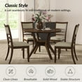 thumbnail image 4 of Farmhouse Solid Wood Dining Chairs Upholstered Armless Side Chairs Set of 2 High Backrest Kitchen, 4 of 7