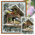 thumbnail image 1 of Hilo Algodón Bordado Punto Cruz Con Navideño Pájaros Nevados 11CT 40x55cm, 1 of 9