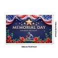 thumbnail image 3 of Patriotic Decor Memorial Day Banner Red Poppy Decoration Remember and Honor for Ceremonies Events Military Occasions, 3 of 8