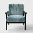 thumbnail image 3 of Designart "Blue Modern Water III" Upholstered Glam Accent Chair - Arm Chair, 3 of 5