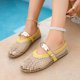 thumbnail image 4 of Zapatos de Mujer Casual Dressy con Hebilla de Metal Y Red de Pescado Superior, Zapatos Planos Transpirables para Primavera Verano, Pisos de Mujer Dressy, 4 of 9