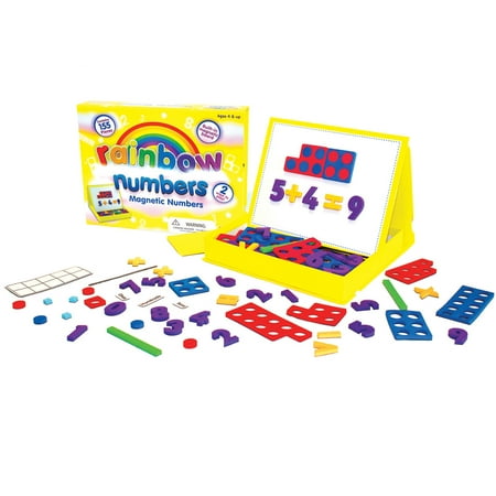 UPC: 0856258003597 | Junior Learning Rainbow Numbers Magnetic Numbers and Built-in Magnetic Board