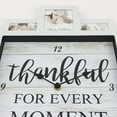 thumbnail image 3 of White Picture Frame Photo Collage Clock - 12 Slots, Farmhouse Wall Decor, Wall Clock for Living Room, Bedroom, Kitchen, Office (Thankful, 20"x20"), 3 of 6