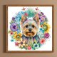 thumbnail image 1 of Cuadros Decorativos 5D bricolaje taladro redondo completo diamante pintura perro Kit arte decoración del hogar (E2432) Wdftyju embutido en tela, 1 of 9