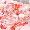 thumbnail image 4 of Ayieyill 170Pcs Happy Birthday Decorations Kit, Cherry Birthday Party Supplies Set for 24 Guests, Includes Plates and Cups and Napkins Straws Sets, 4 of 7