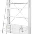 thumbnail image 5 of JERFIT 60" Industrial Metal Bookcase with Removable Ladder, White Cargo Storage Cabinet with Doors and Shelves for Living Room, Office, 5 of 7