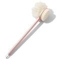 thumbnail image 1 of Cepillo exfoliante suave de doble cara con esponja de baño - Ideal para cuidado personal, color rosa (incluye esponja), 1 of 6