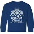 thumbnail image 3 of Inktastic Together, We Fight Lung Cancer Awareness Long Sleeve Youth T-Shirt, 3 of 5
