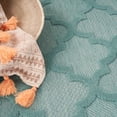 thumbnail image 5 of Nourison Easy Care 4' x 6' Aqua Teal Modern Flatweave Indoor/Outdoor Rug, 5 of 12