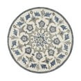 thumbnail image 1 of LR Resources DAZZL54090IVO40RD Tapis d'Intérieur Rond Floral Éblouissant - Ivoire, 1 of 1