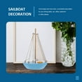 thumbnail image 7 of HONMEET Wooden Sailboat Decor Sailboat Model Blue for Friends Nautical 1Pcs Decoration, 7 of 7