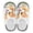 Happy Puppy, variant on Travel Slippers for Women/Men, Plush Non-Slip House Slippers Diy Happy Puppy Printed Winter Slippers M