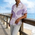 thumbnail image 4 of Wrtxtat Men's Hawaiian Shirts Casual Lapel Button Down Short Sleeve Basic Shirts Beach Graphics Print Summer Daily Sports Vacation Shirts Big and Tall Regular Fit Multicolor#03 XXXXL, 4 of 5