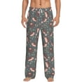 thumbnail image 2 of Kdxio Hedgehogs and Flowers1 Print Men's Sleep Pajama Pant Lounge Pants with Pockets, 2 of 8