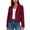 Wine, variant on Women's Solid Color Lapel Long Sleeve Button Loose Blazer Fashion Suit Jacket Wine Red XXL