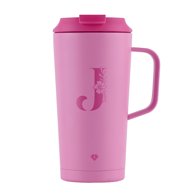 Termo Café LuckyLy Iniciales Nelly Rosa Letra J 500ML