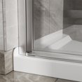 thumbnail image 7 of Demi Bonn 34" x 72" Shower Door Combo with 35.4" White Acrylic Shower Base, Walk-In Wet Room Divider, Semi-Frameless Pivot Clear Glass Shower Door, Silver, 7 of 7