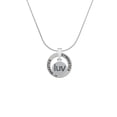 thumbnail image 2 of Delight Jewelry Silvertone Text Chat - luv - Love - Gymnastics Ring Charm Necklace, 18", 2 of 4