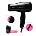 thumbnail image 3 of Secador de pelo de cerámica Hot Beauty 1875, potente y de secado rápido, con múltiples ajustes y peine, desenredante adicional incluido, interruptor deslizante, compacto para casa y viajes (negro), 3 of 5